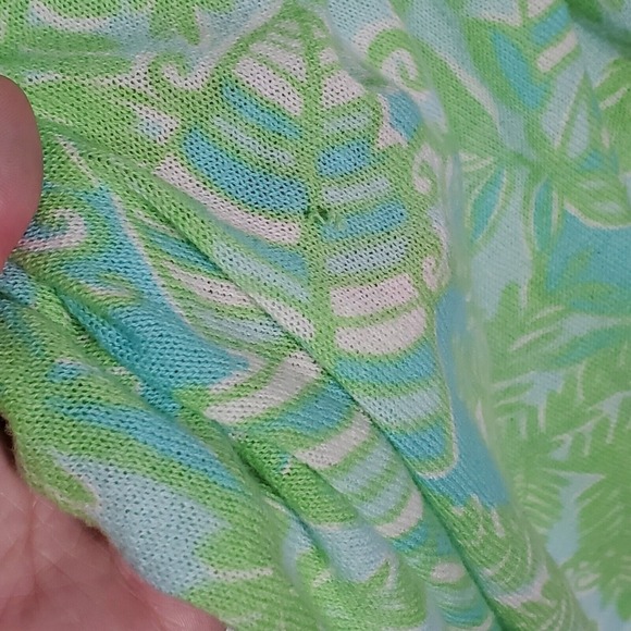 Lilly‎ Pulitzer Cardigan Womens S/M Green Waterfall Coverup Beach Resort READ - Picture 10 of 14